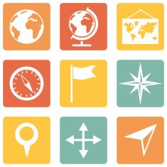 Vector Set of Geography Icons N17