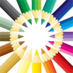 Color pencils circle