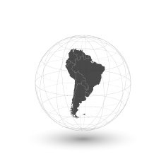South America map background vector N2