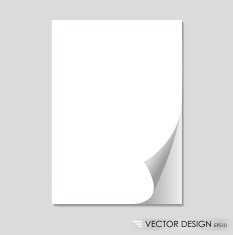 Sheet of paper Paper page with curl vector illustration N22