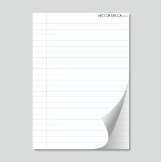 Sheet of paper Paper page with curl vector illustration N23