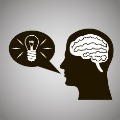 Headmind Brain Head Silhouette Generate Lamp Idea Manifest in Speach N2