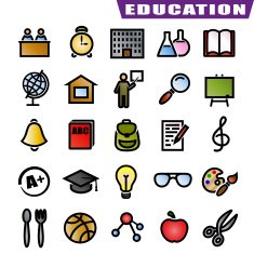 Education icons N264