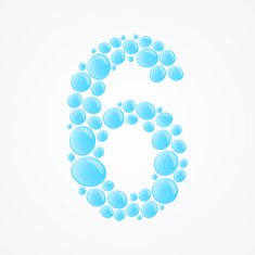 Number 6 Vector illustration