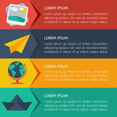 Flat Business Infographic Background N124