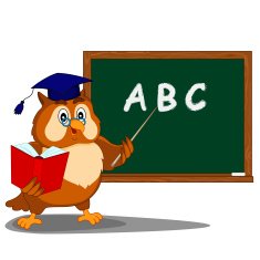 owl about blackboard