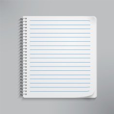 Realistic spiral notebook