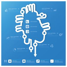 Heart Shape Business And Medical Infographic Design Template