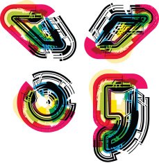 Colorful Grunge Symbol N95