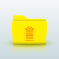 Vector yellow folder on blue background Eps10 N9