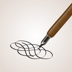 Calligraphy pen made of a twirl