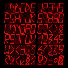 Digital red Alphabet