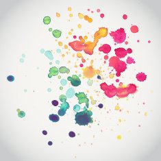 Abstract hand drawn watercolor N8