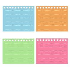 Four Color of Lined Spiral Notepad Papers