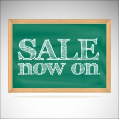 Sale now on - the inscription chalk