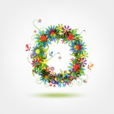 Floral letter for your design N10