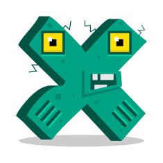 Letter X Monster vector illustration