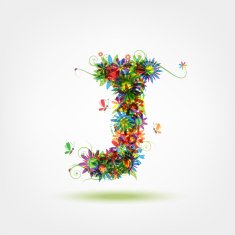 Floral letter for your design N19