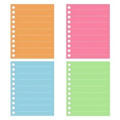 Four Color of Lined Spiral Notepad Papers N2