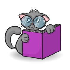little funny cartoon cat