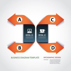 business step paper lines and numbers design template N5