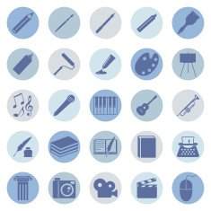 Vector Set of Art Icons N13