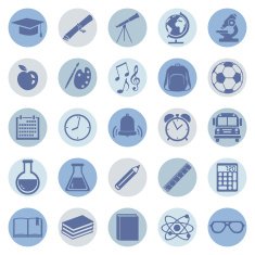 Vector Set of 25 School Icons N19