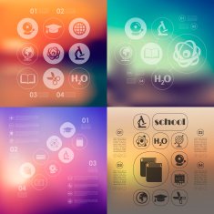 education infographic with unfocused background N120