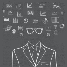 business man with black newspaper background Vector
