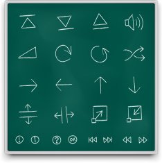 Chalkboard control icons