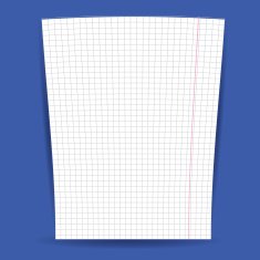 checkered notebook paper on blue background vector N4