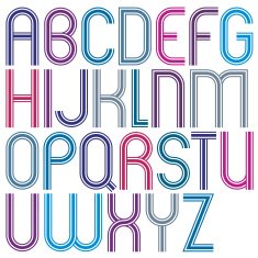 Rounded big jolly parallel cartoon uppercase letters