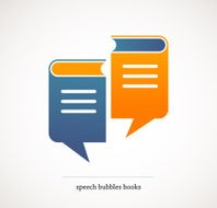 book talks - vector concept design with speech bubbles