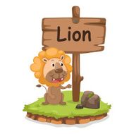 animal alphabet letter L for lion N2