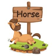 animal alphabet letter H for horse N2