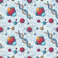 Chemistry seamless dna molecule pattern