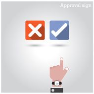 Approval concept The best choice icons N3