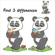 Find 3 differences (panda)