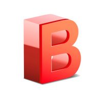 3d red letter B N5