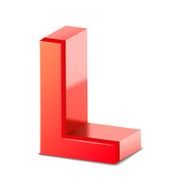 3d red letter L N9