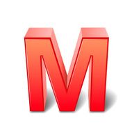 3d red letter M N5