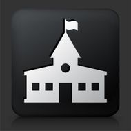 Black Square Button with School Icon N2