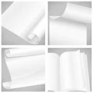 Set of white sheet papers N4