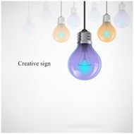 Creative light bulb Idea concept background N27