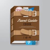 Cover E-Book Travel Guide Design luggage Concept Template