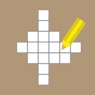 Crossword puzzle with pencil