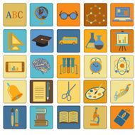 Education School Flat Icon Set N4