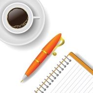 cup of coffee and pen N2