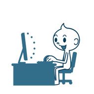 Man using a computer N2