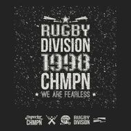 College rugby team emblem and icons N2